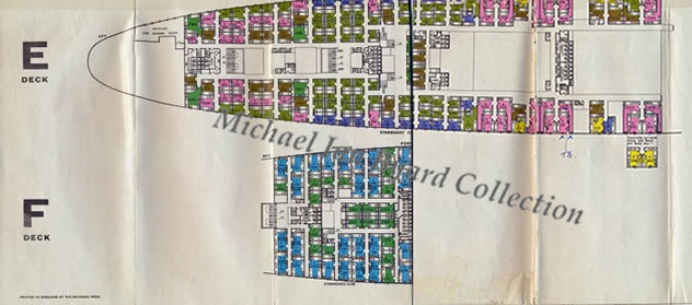 E and F Decks Cabin Plan